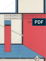 (Antropología) Choza Jacinto - Antropologias Positivas Y Antropologia Filosofica