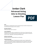 Jordan Clark: Advanced Acting Intro To Directing Lesson Plan