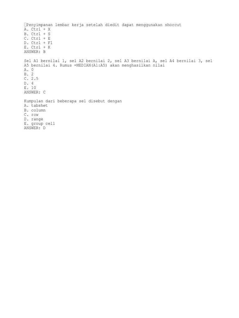 Contoh Soal Cbt Edit