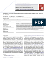 Control  extract distil usin glycerol