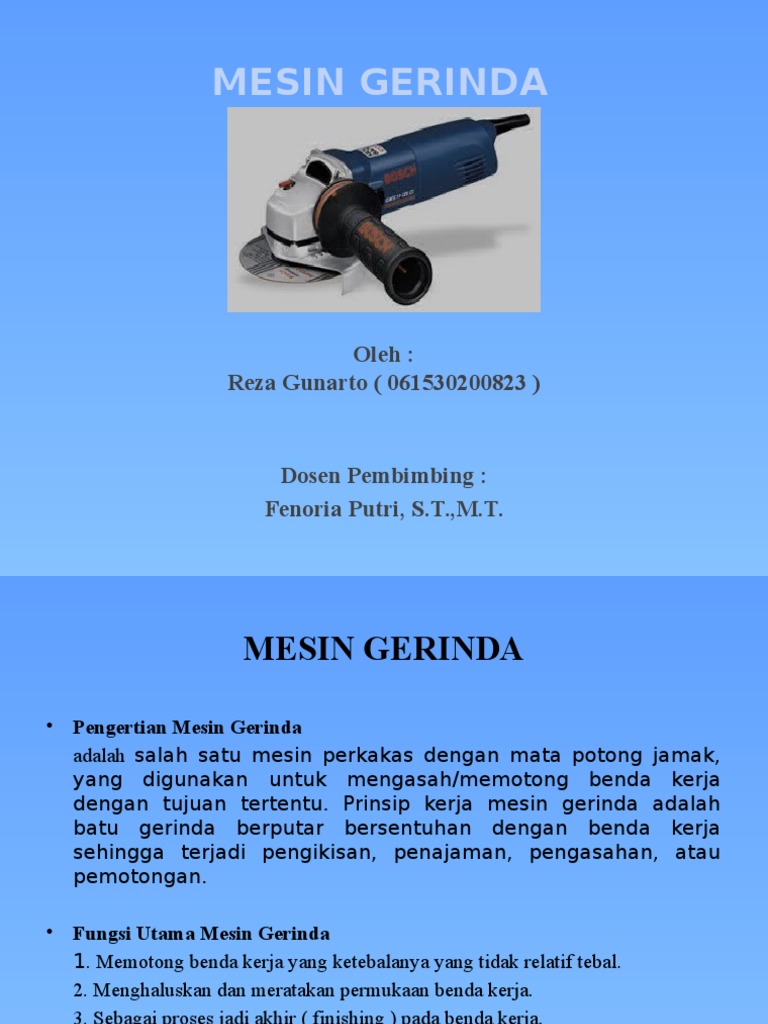 Mesin Gerinda Ppt