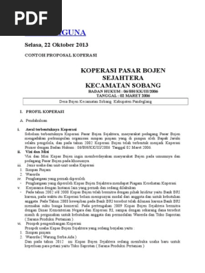 Contoh Proposal Koperasi
