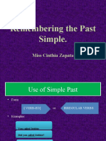 Remembering The Past Simple.: Miss Cinthia Zapata