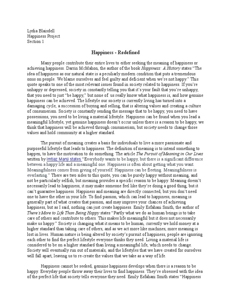 research paper on happiness pdf