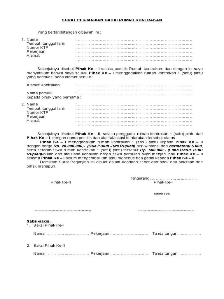 Featured image of post Cara Membuat Surat Perjanjian Gadai Kontrakan Surat perjanjian sangatlah penting untuk menjalani suatu kesepakatan nah berikut contoh surat perjanjian lengkap dengan jenis fungsi dan syaratnya