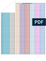 Home Work Record Chart Coloured