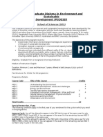 4.9 Post Graduate Diploma in Environment and Sustainable Development (PGDESD)