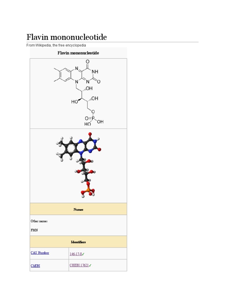 Flavin Mononucleotide | PDF | Biomolecules | Molecular Biophysics