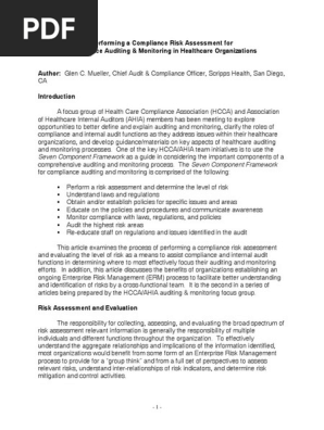 Article to Risk-Assessment