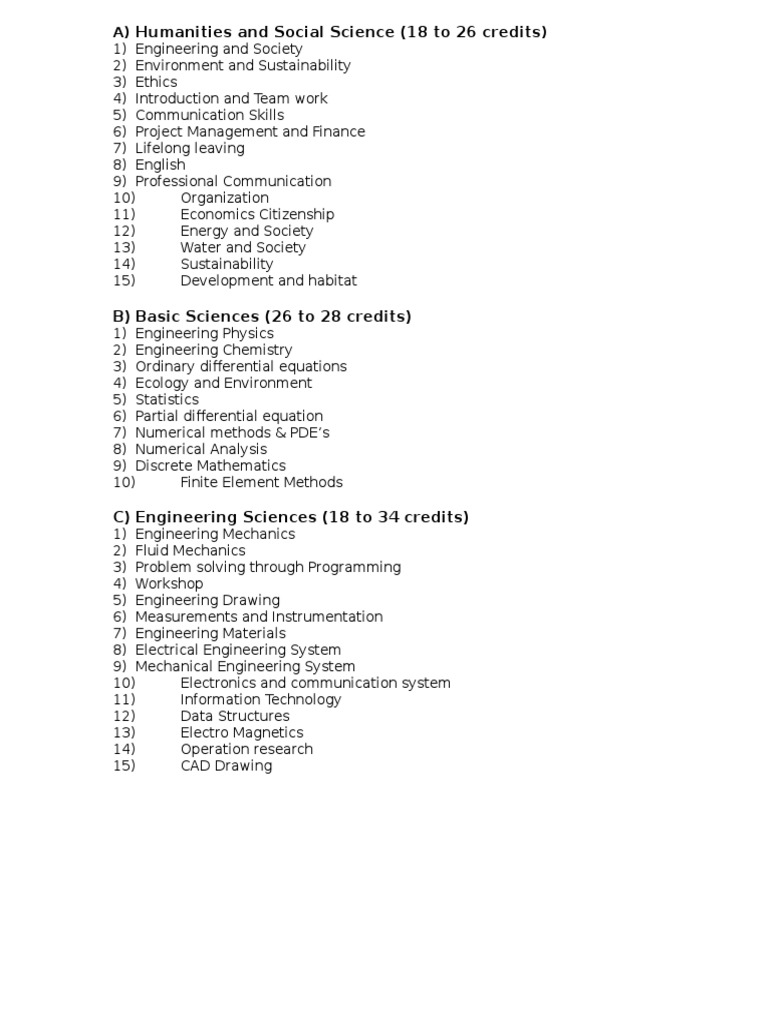 Engineering and Science Course Overview | PDF | Teaching Methods ...