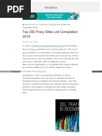 Top 200 Proxy Websites List Compilation 2015