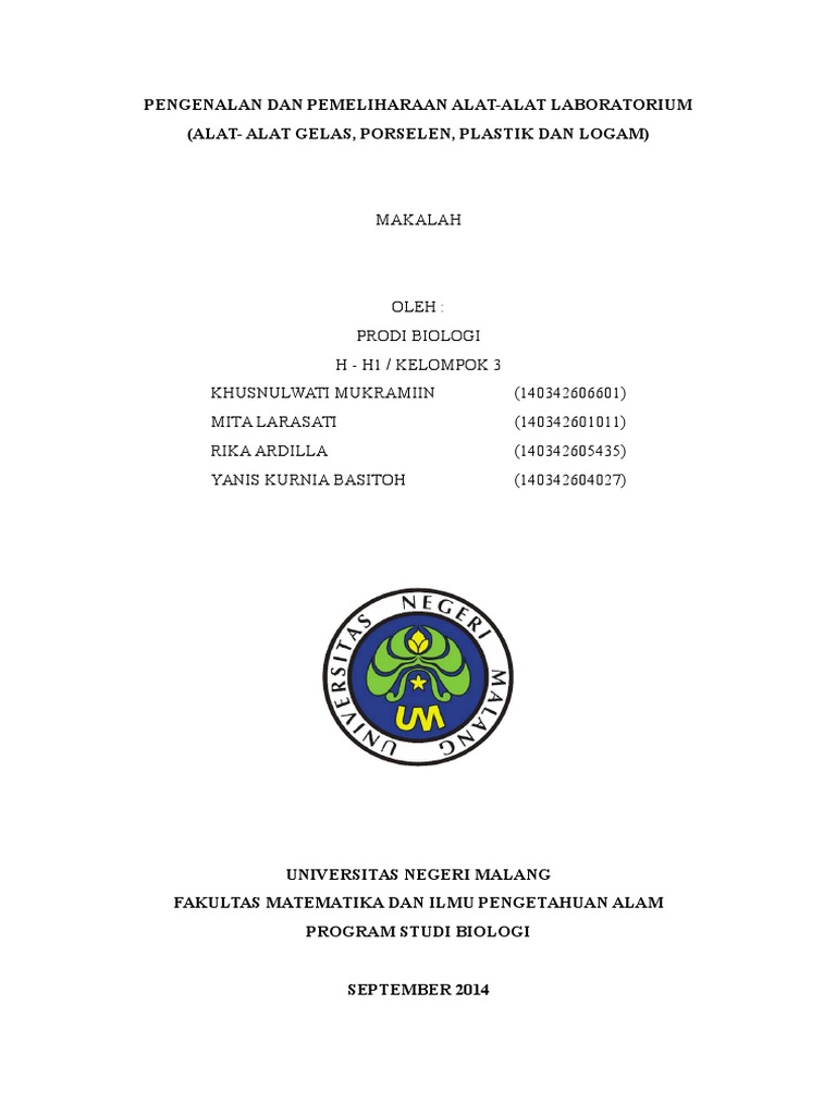 Pengenalan Alat Laboratorium Gelas | PDF | Kesehatan Holistik | Sains ...