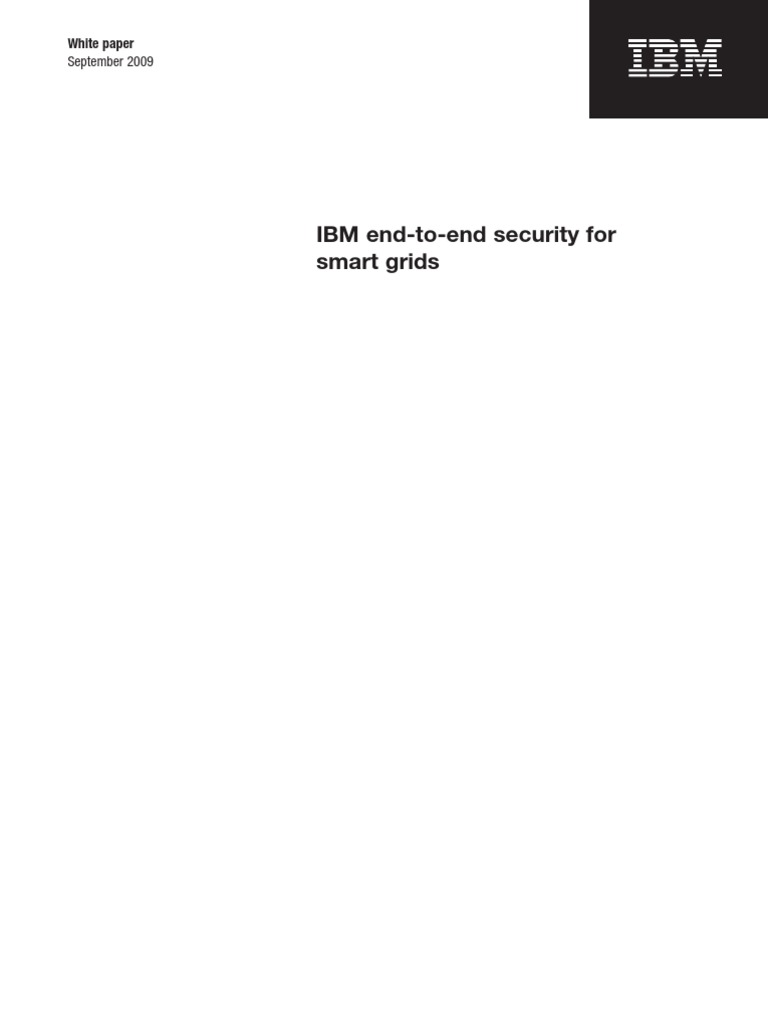 IBM End-To-End Security For Smart Grids | PDF | Smart Grid | Computer ...