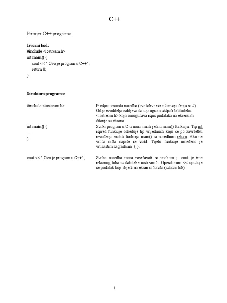 CPP 1 | PDF
