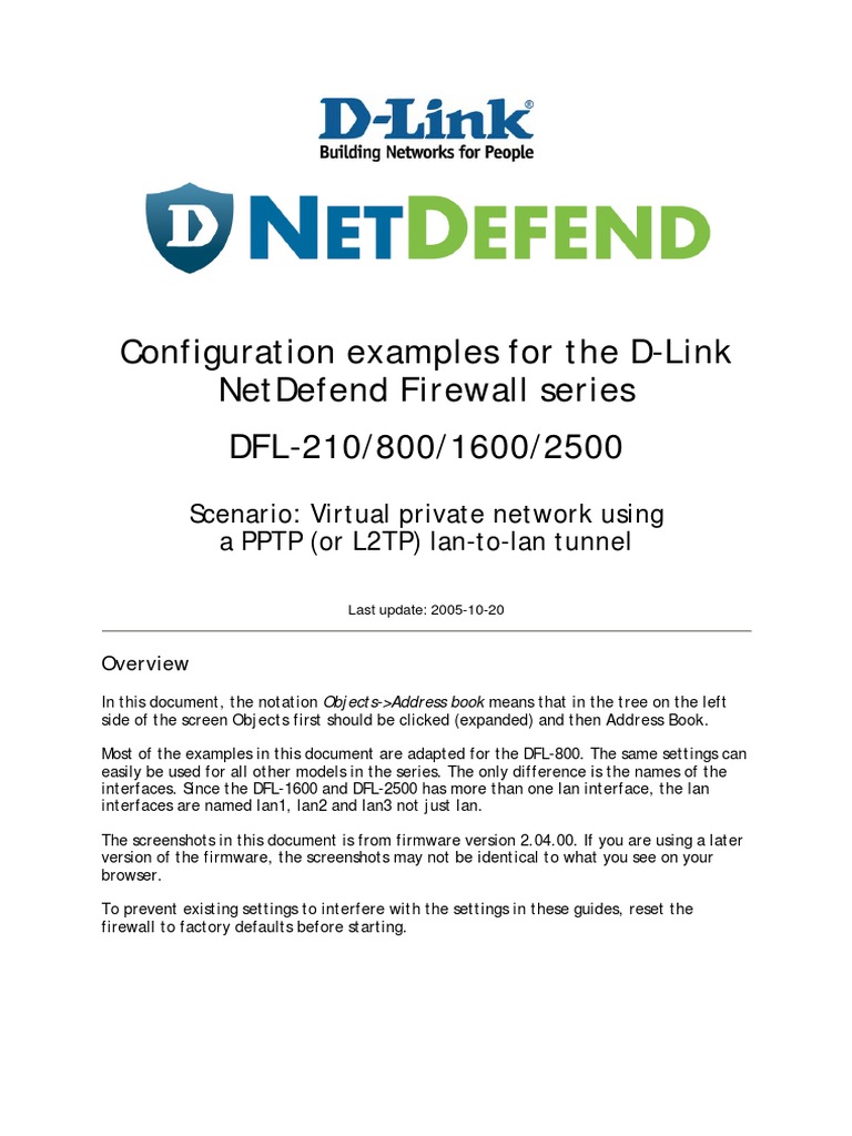 D-Link Firewall VPN Setup Guide | PDF | Virtual Private Network ...