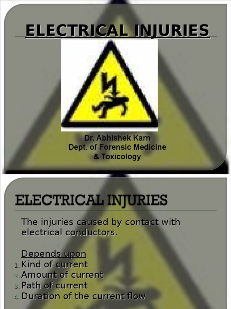 Understanding Electrical Injuries | PDF | Electric Shock | Burn