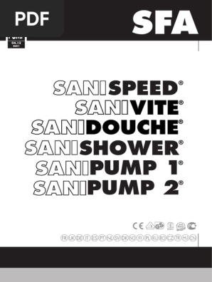 Sfa Italia Spa Siziano.130910 Manual Sanivite Electricity Electromagnetism