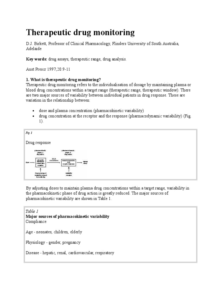 Understanding Therapeutic Drug Monitoring | PDF | Pharmacokinetics | Assay