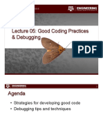 Lecture 05: Good Coding Practices & Debugging: MASE 261-401 - Spring 2016