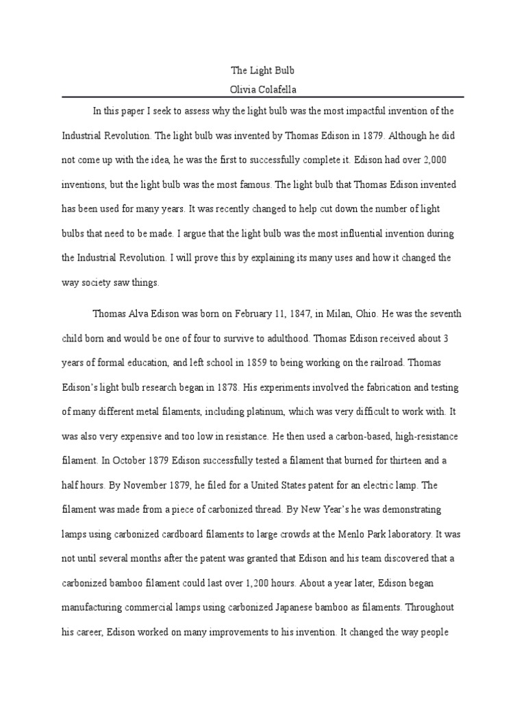 Evolution of bulb image