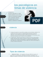 Aspectos Psicológicos en Las Víctimas de Violencia