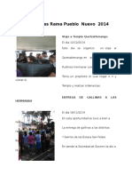 Actividades Rama Pueblo Nuevo 2014