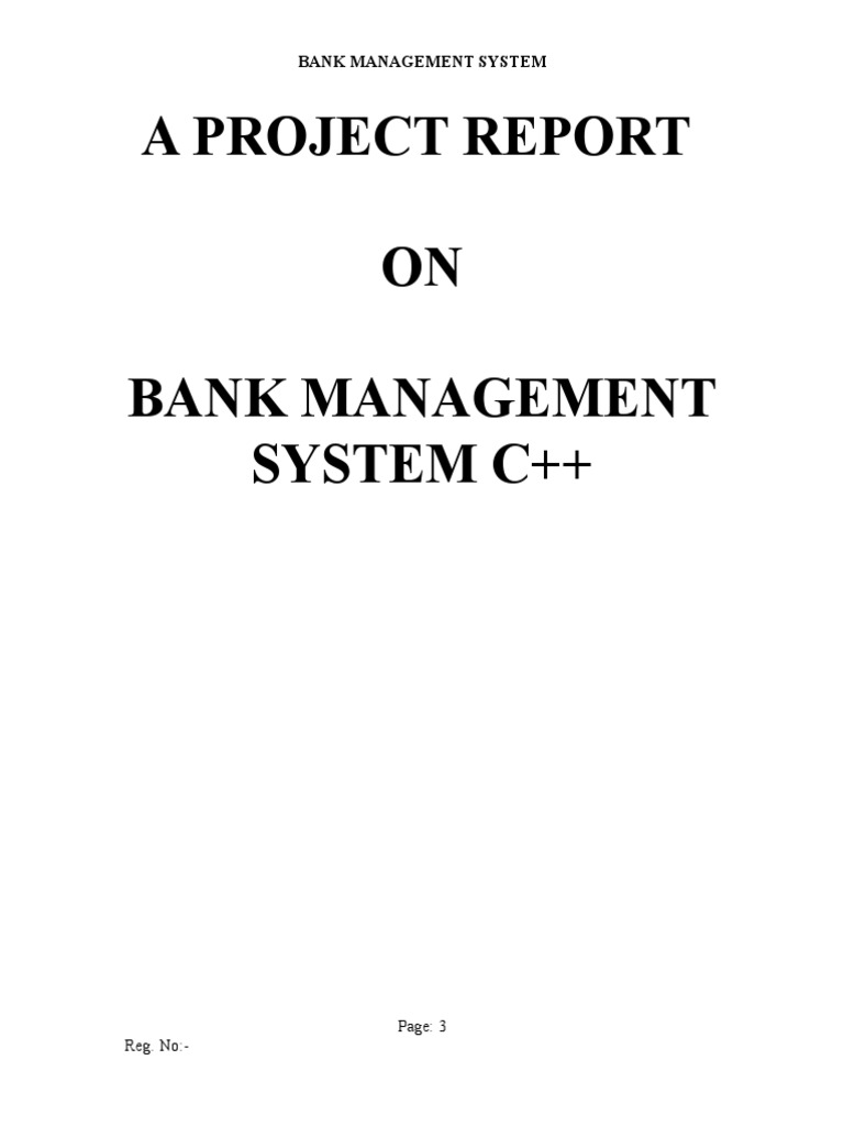 Bank Management System C++ 128P | PDF | Feasibility Study | Databases