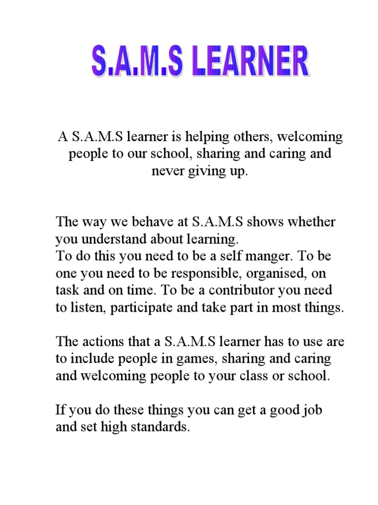 My Sams Learner | PDF | Wellness