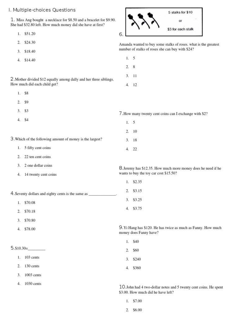 Math Money p3 | PDF | Home & Garden