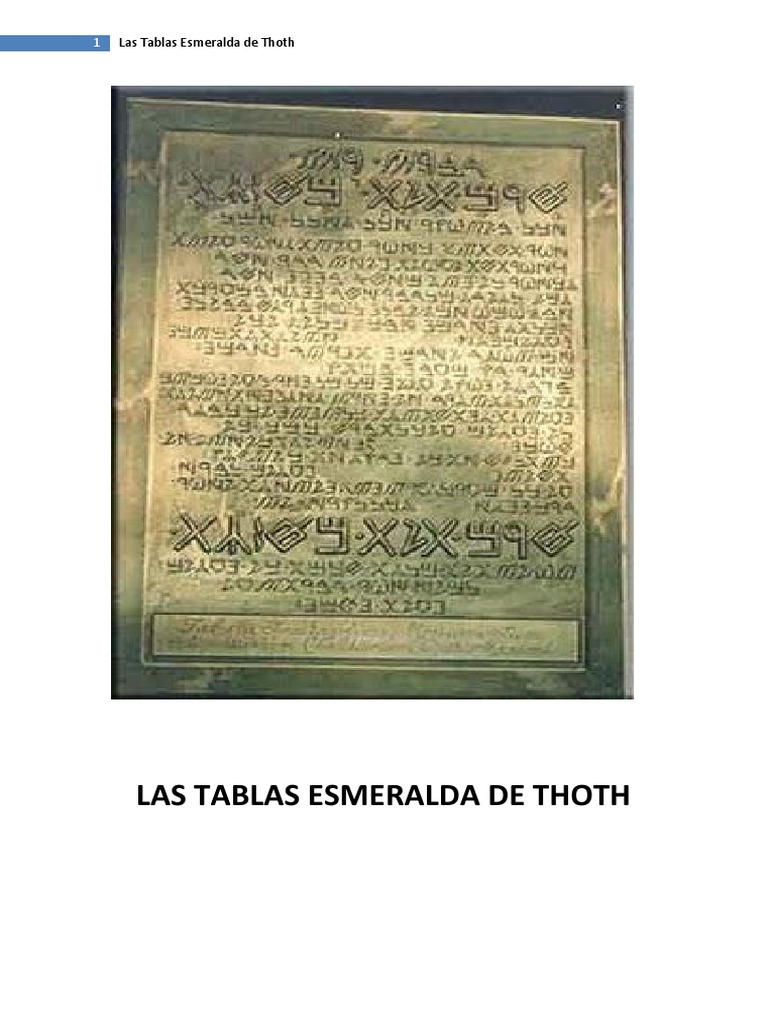 Las Tablas Esmeralda de Thoth PDF Incendios Civilización maya