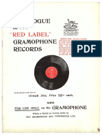 Catalog of Red Label Gramophone Records