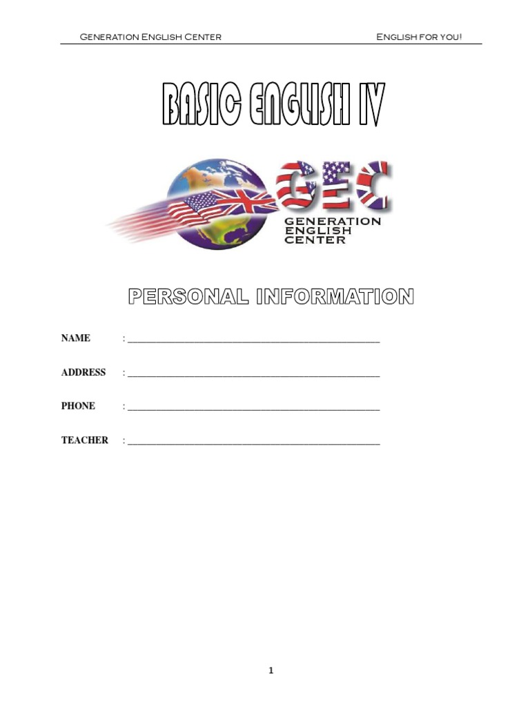 Basic English IV GEC 2016 | PDF | English Language | Phrase