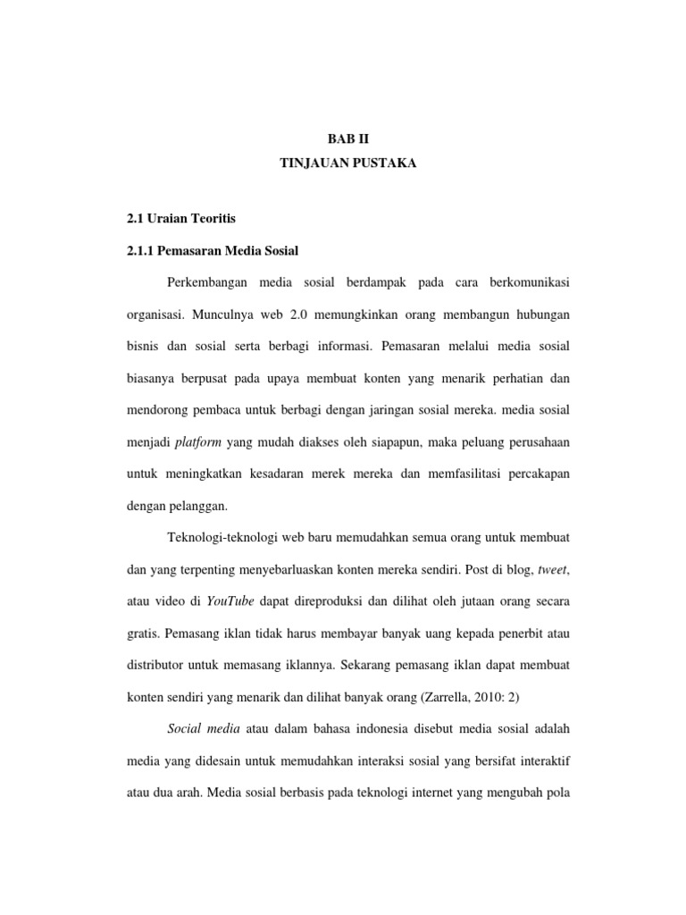 Tinjauan Pustaka Media Sosial Pdf