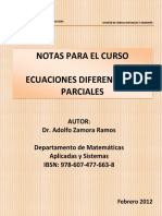 Notas Ecuaciones Diferenciales Parciales