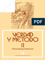 Gadamer, Hans-Georg 1998 Verdad y Método II, 430 Pp