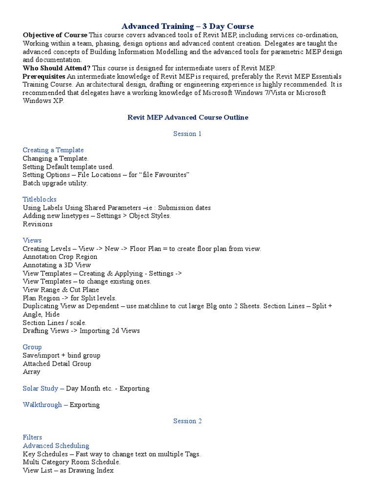 Revit Mep Advanced Pdf Autodesk Revit Computing