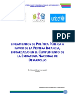 Lineamiento de Politica Publica A Favor de La Primera Infanc PDF