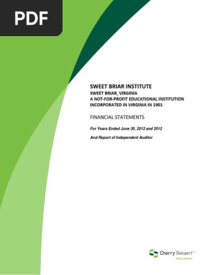 Sweet Briar Institute Financial Statements 6-30-13
