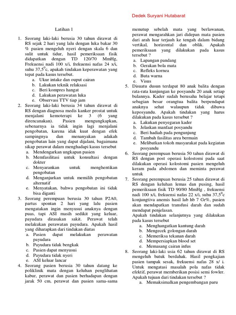 Latihan Soal UKOM PERAWAT