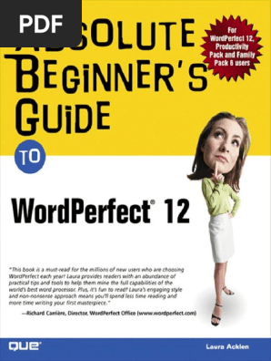 Absolute Begginers Guide To Wordperfect 12 Microsoft Word - 