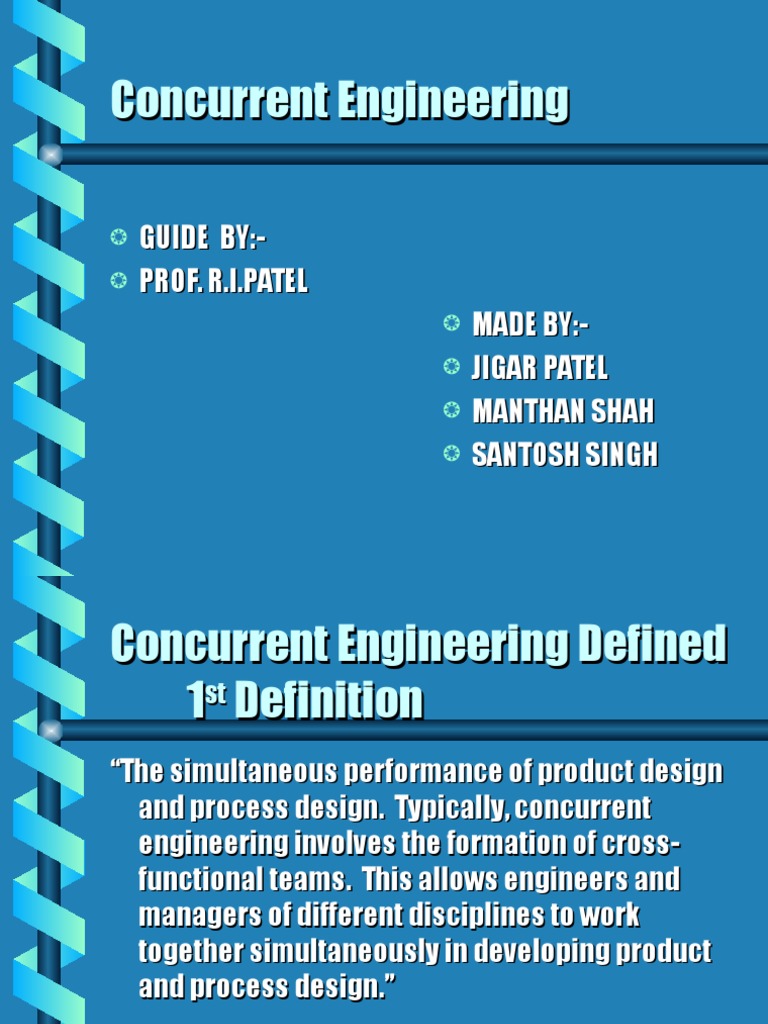 Concurrent Engineering Definition