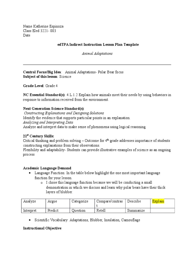 Made by Teachers: Animal Adaptations Lesson Plans 4th Grade