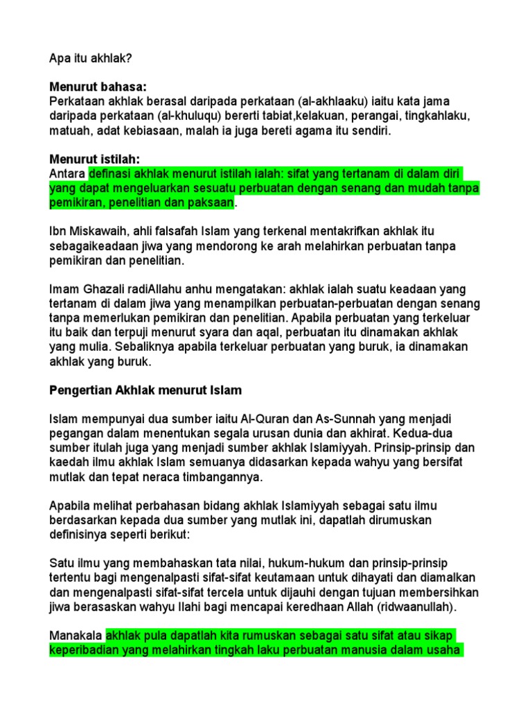 Apa Itu Akhlak Pdf