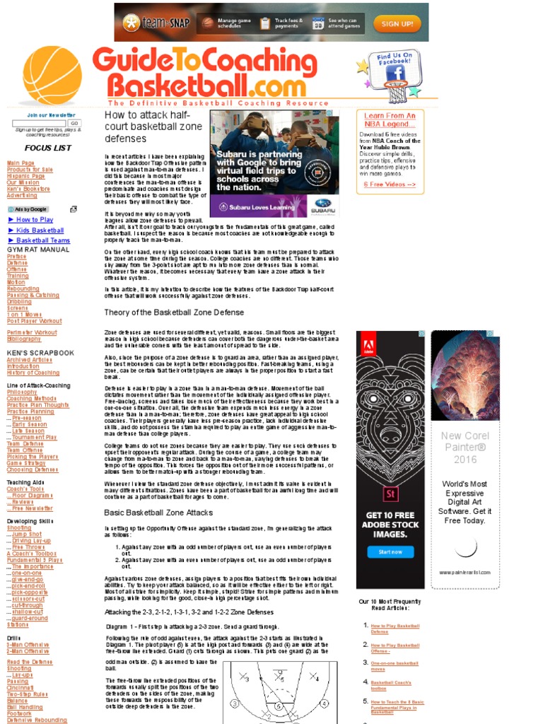 How To Attack HalfCourt Basketball Zone Defenses PDF Basketball