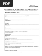 Research Students Progress Report Jan2014