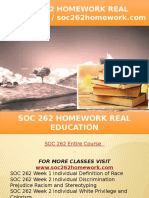 SOC 262 HOMEWORK Real Education