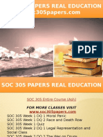 SOC 305 PAPERS Real Education