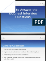 How to Answer the Toughest Interview Questions