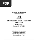 Microsoft Exchange 2010 Upgrade RFP (Revised 5-17-13)