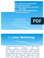 Permenkominfo No.29 TH 2008